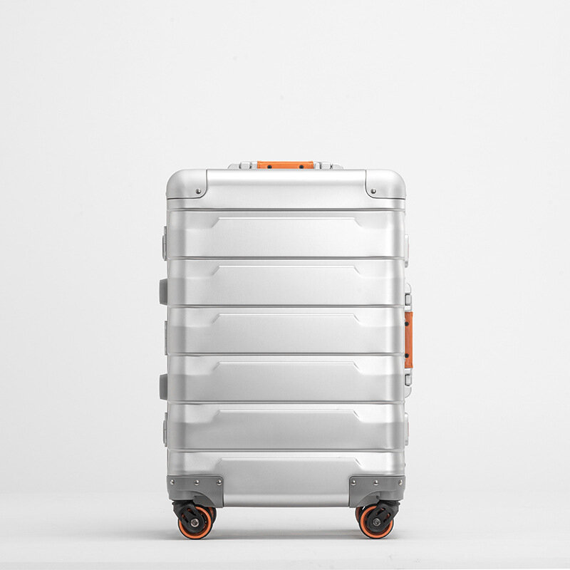 Qualidade superior 100% de alumínio viagem mala roda universal 20 "Polegada cabine luxo continuar bagagem