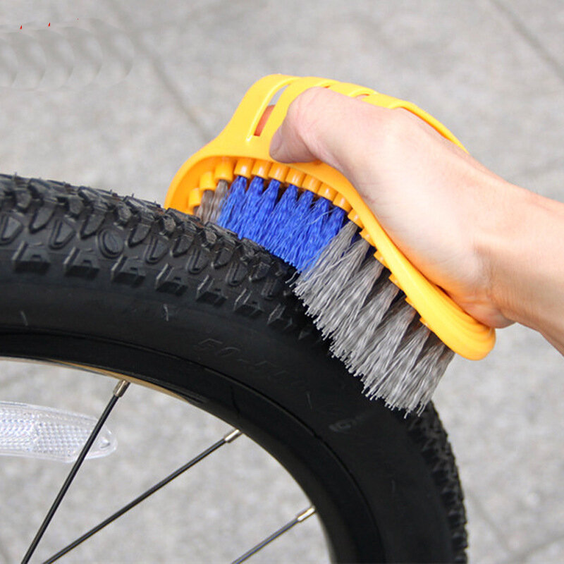 6 pezzi detergente per pignoni per catena moto Kit di pulizia per ciclismo portatile spazzole per Scrubber per bicicletta strumento per lavaggio bici per strada di montagna