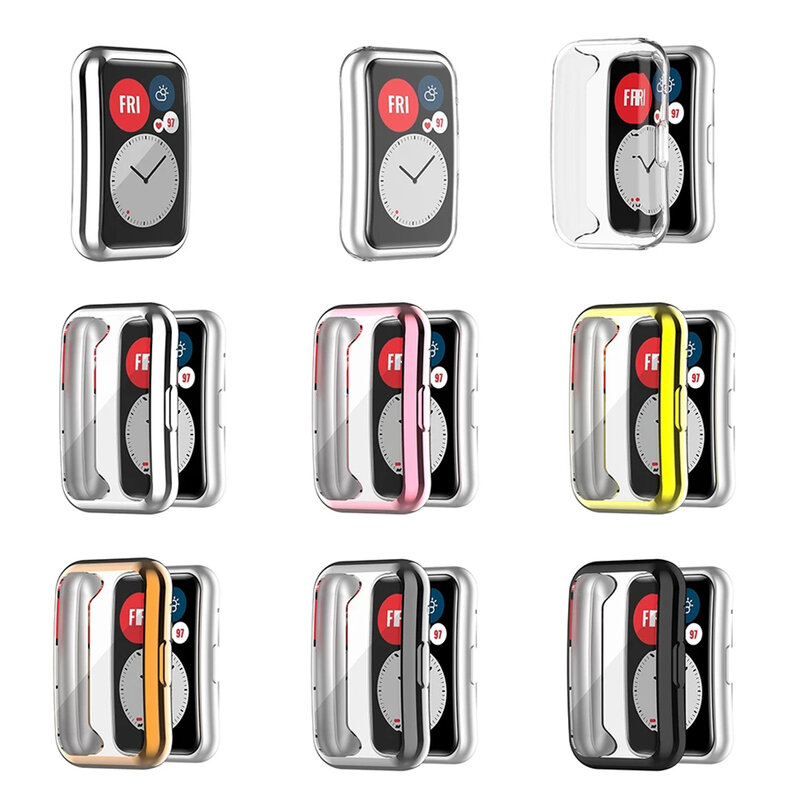 Gegalvaniseerde TPU Beschermhoes Voor Huawei Horloge Fit Speciale Editie Full Screen Protector Cover Accessoires