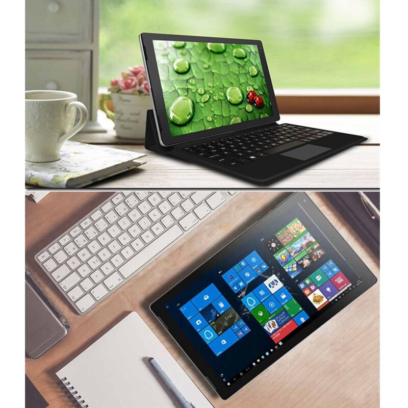 Tablet PC 2 en 1 con teclado desmontable, Tablet con Windows, 4GB de RAM, 64GB de ROM, 10,1 pulgadas, 64 bits, P7, Compatible con HDMI, 1920x1200, IPS, 6500mAh