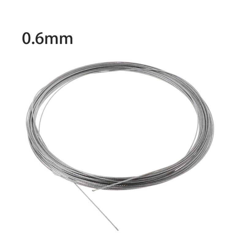 10 Meters Soft Steel Wire Rope 0.5/0.6/0.8/1/1.2/1.5/2/2.5/3mm for Outdoor Garden Craft Rust-proof Wear-resistant