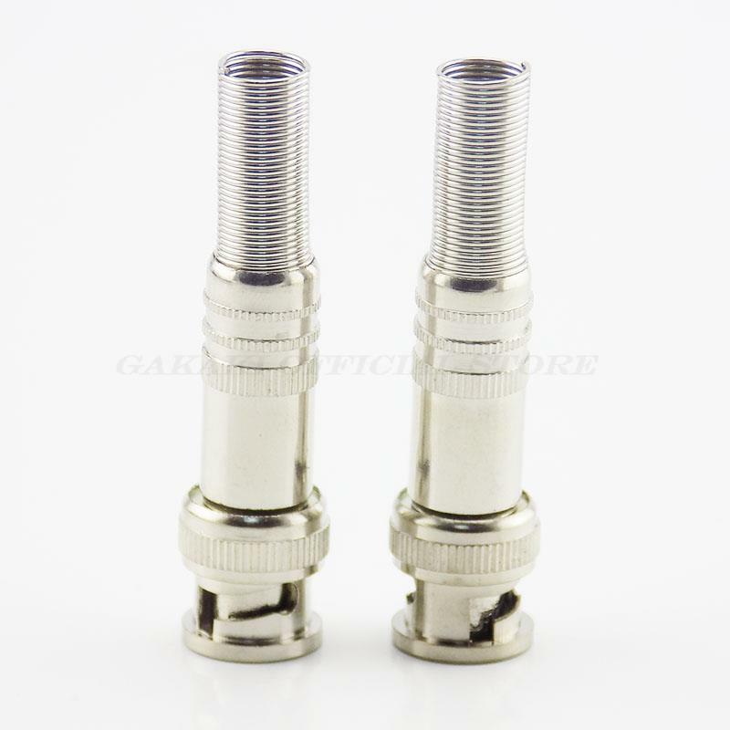 BNC Connector Jack Coaxial RG59 Twist Spring  Adapter Twist-on Solderless BNC Male Camera CCTV Accessories Kit System