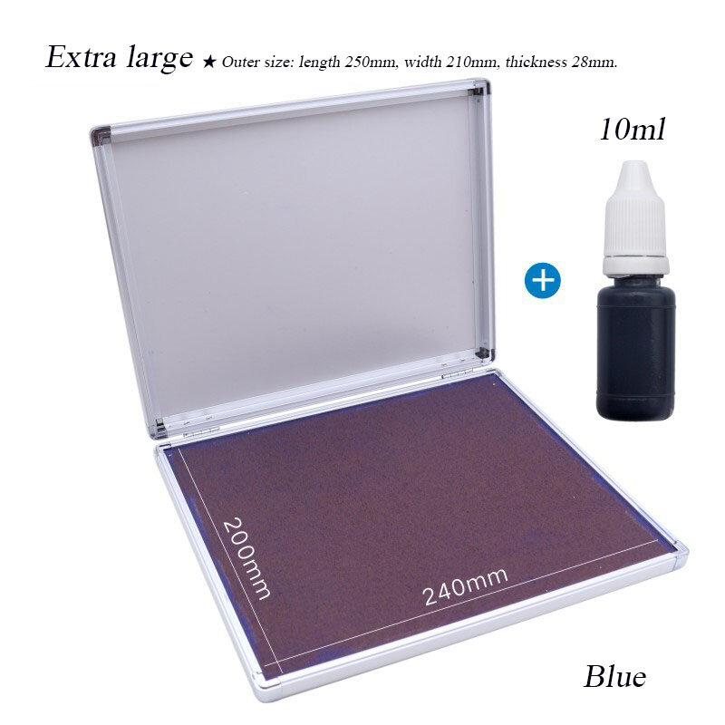Metal Quick Drying Fingerprint Printing Table Square Multi-gauge Office Seal Inkpad Clearly Marked Fingerprint Stamp