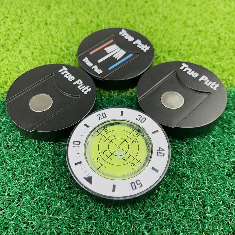 High Precision Level Reading Ball Marker Magnetic Level Reading Golf Hat Clip Marker Detachable Black Golf Ball Marker Girl