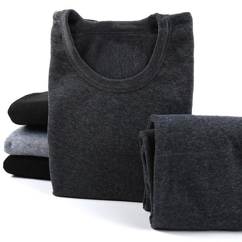 Intimo termico invernale top + pantaloni Set mutandoni da uomo tenere in caldo vestiti spessi comodi Set di biancheria intima termica