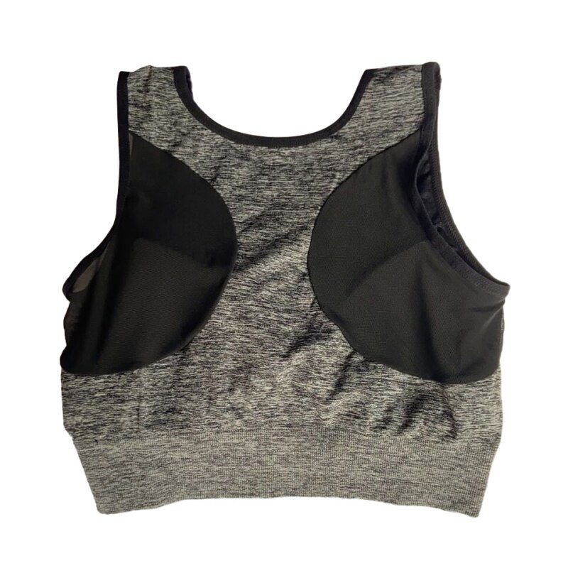Women Breathable Mesh Shockproof Padded Bra Athletic Gym Running Seamless Fitness Yoga Vest Sport Bra Tops