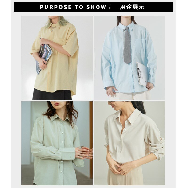 Abito camicia tinta unita tessuto primavera ed estate popeline Hanfu abbigliamento per bambini