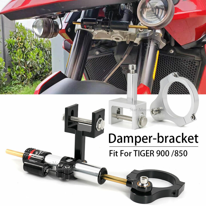 Cnc suporte do amortecedor de direção montagem kit apto para tiger 900 850 para tiger900 gt rally acessórios da motocicleta estabilizar suporte