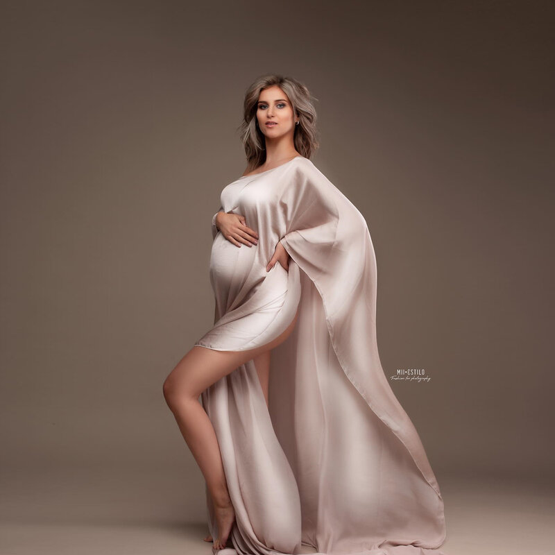 Jogando tecido de seda para maternidade Fotografia, Soft Chiffon Photo Props, Estúdio Tiro Acessórios, Vestidos Gravidez, Ideal para Mulheres