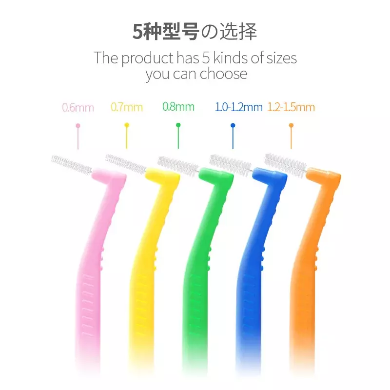 Cepillos de ortodoncia en forma de L, cepillo Interdental, limpieza entre dientes, Mini cepillo de dientes, limpieza Interdental, portátil de viaje