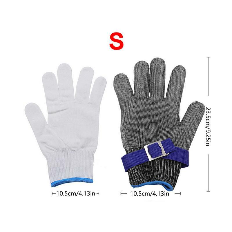 Stainless Steel Mesh Metal Gloves Food-Grade Cut Resistant Kitchen Gloves Comfortable And Durable Cut Resistant Gloves For