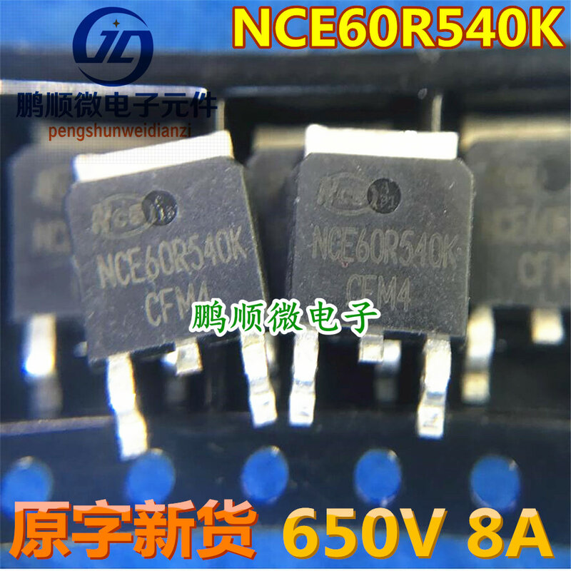 MOSFET à canal N NCE60R540K, 8A, 600V, TO-252, Original, Nouveau, 20 pièces