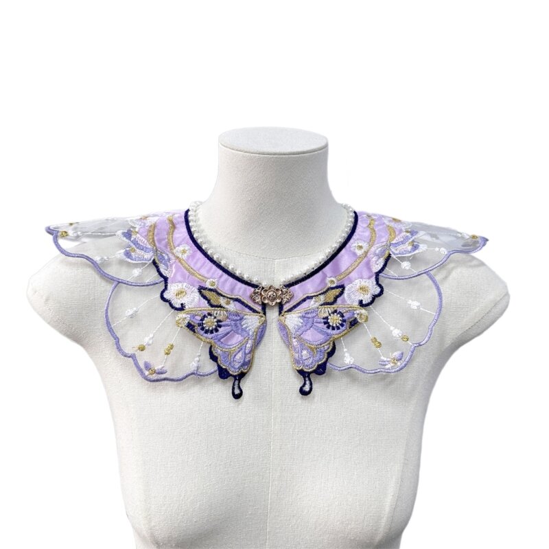Yunjian Shawl Decorative Hanfu Floral False Collar Embroidery Detachable Collar