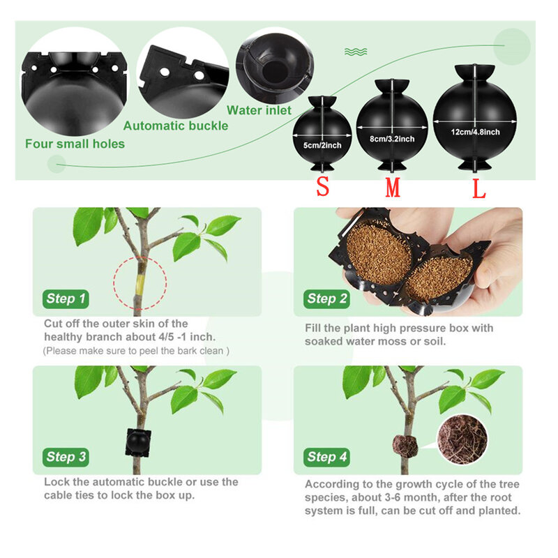 20個10個8個再利用可能な植物応援ボール切断グラフト応援ボール設備ガーデン苗木伝播飼育箱
