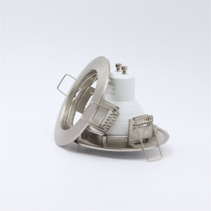 Anillo de ajuste de lámpara LED empotrada de techo redondo, accesorio de soporte de lámpara empotrada, GU10 MR16