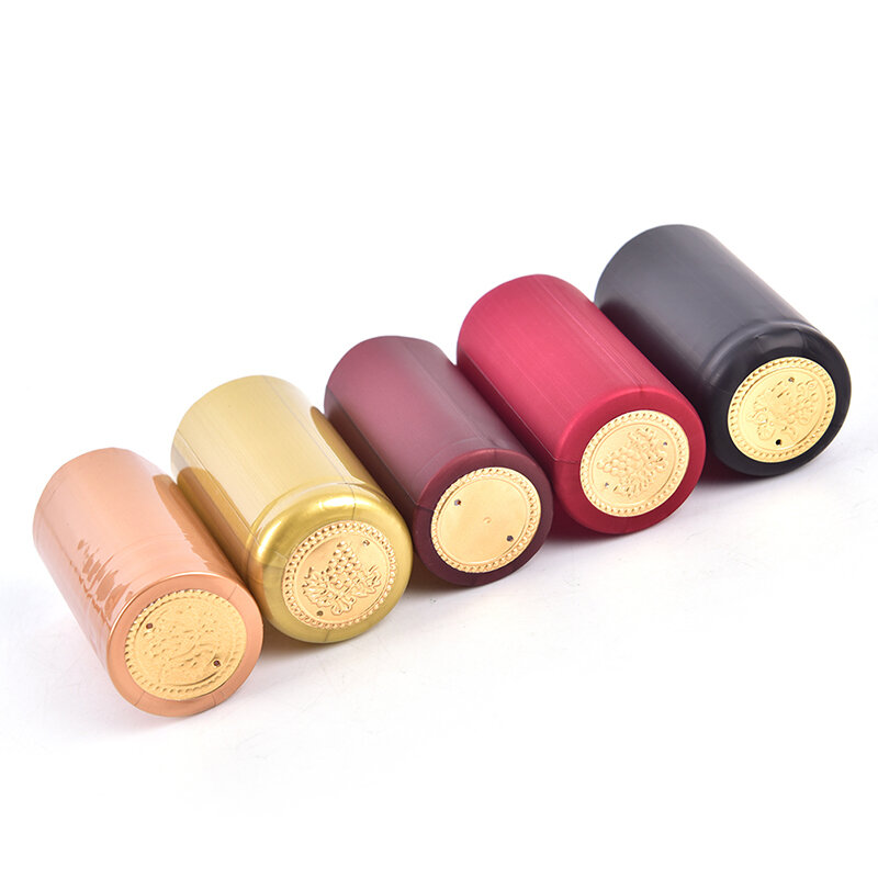 5 Colors 10PCS/lot PVC Heat Shrink Sealing Cap Cover Thickened Brewed Heat Shrink Capsule