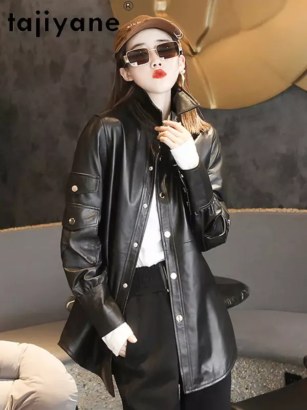Tajiyane Echtem Leder Jacke Frauen Frühling 2021 100% Schaffell Mantel Weibliche Casual Jacken Koreanische Mode Veste Femme Pph4592