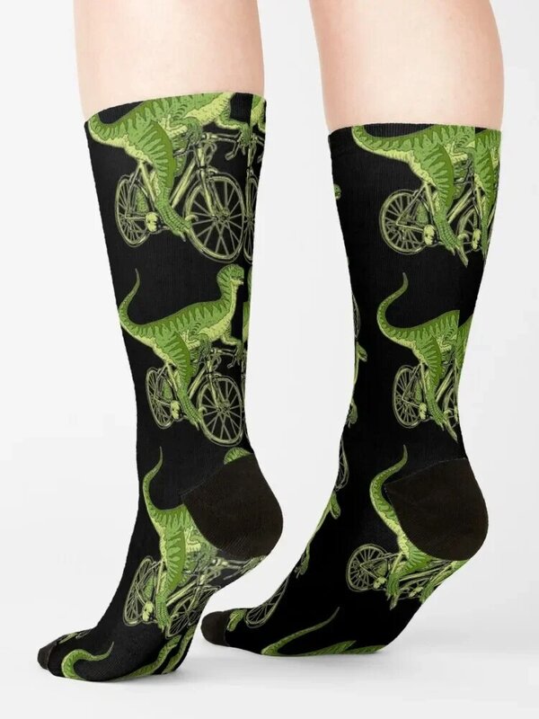 ถุงเท้าไดโนเสาร์สำหรับปั่นจักรยานถุงเท้าแฟชั่นลายการ์ตูนสำหรับผู้หญิง