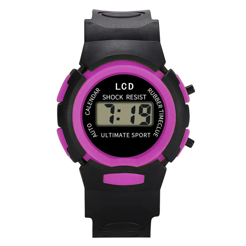 นาฬิกาสำหรับชายนาฬิกาข้อมือ LED ดิจิตอลจอแสดงผลอิเล็กทรอนิกส์นาฬิกาแฟชั่นนักเรียนนาฬิกายาง Montre Relogio Infantil