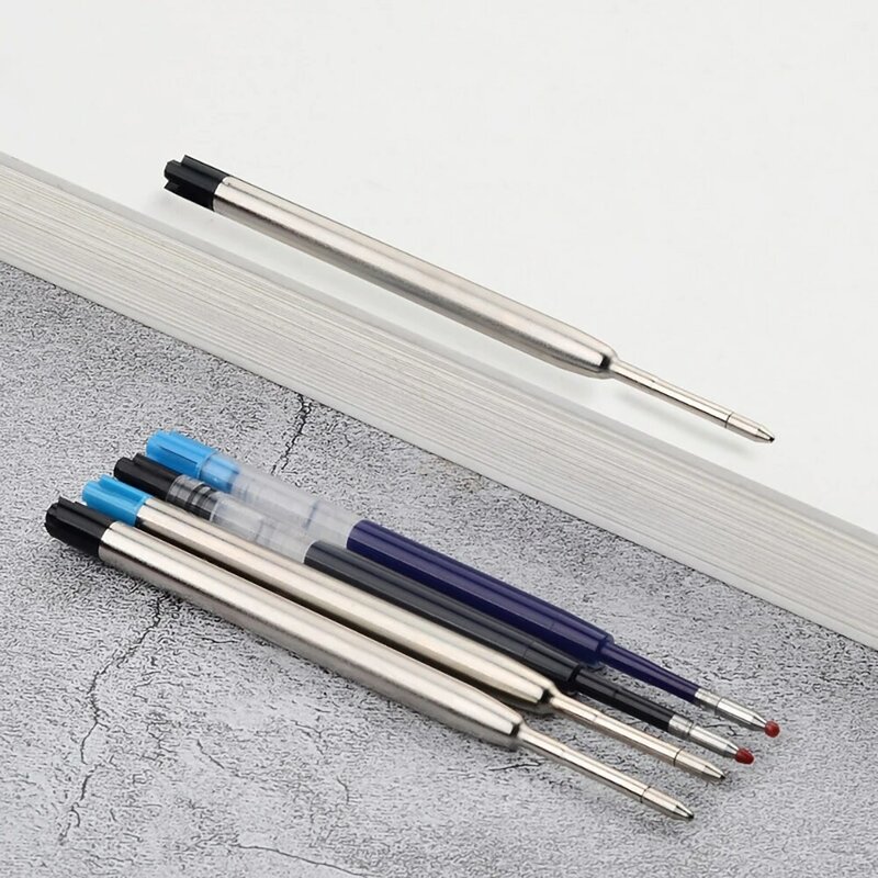 5 stücke Metall gel Nachfüllungen schwarz & blau & rot Tinte Kugelschreiber füllt mittlere Punkt Stangen für das Schreiben von Büro Schreibwaren