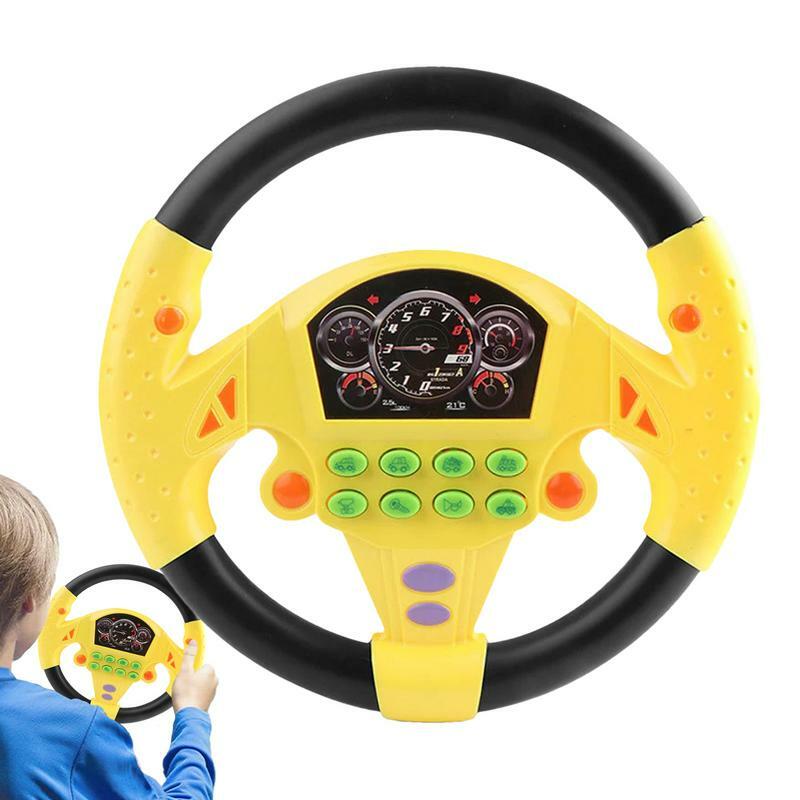 Car Steering Wheel Toy Simulated Kids Steering Wheel Simulation Toy With Light And Sound Funny Educational Toys