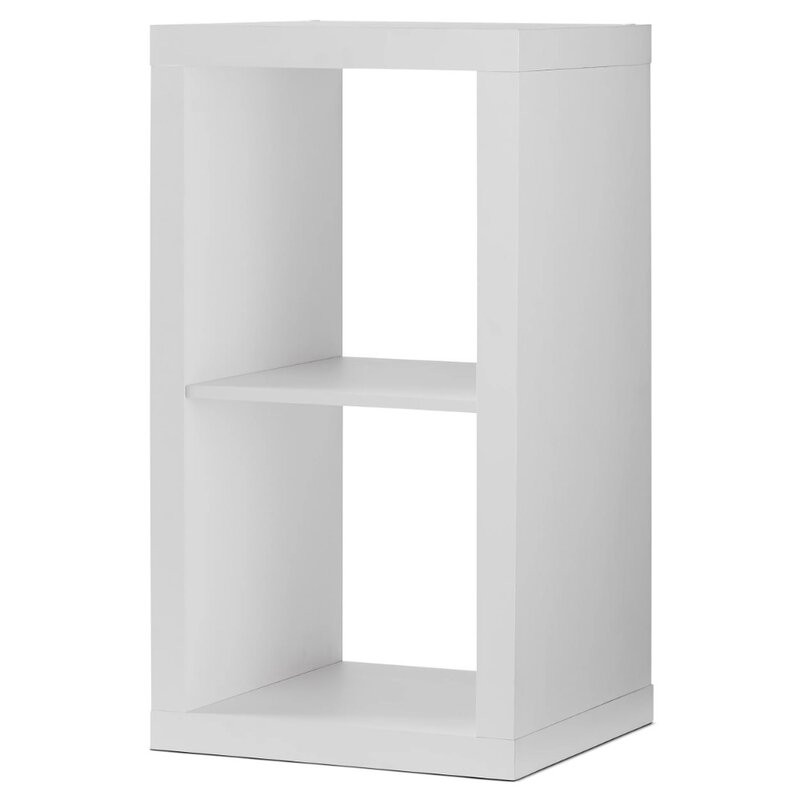 2-Cube Storage Organizer, White Texture storage cabinet  furniture
