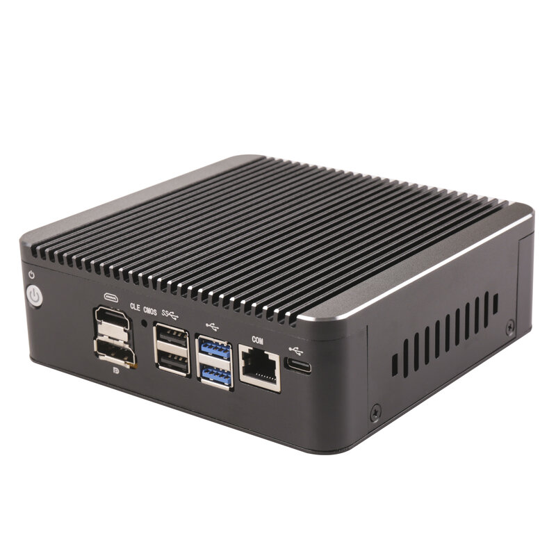 Firewall Mini PC 12th Gen Intel N100 2.5G Soft Router 6x i226-V LAN 1 * RJ45 COM industriale Fanless Barebone PC raffreddamento efficiente