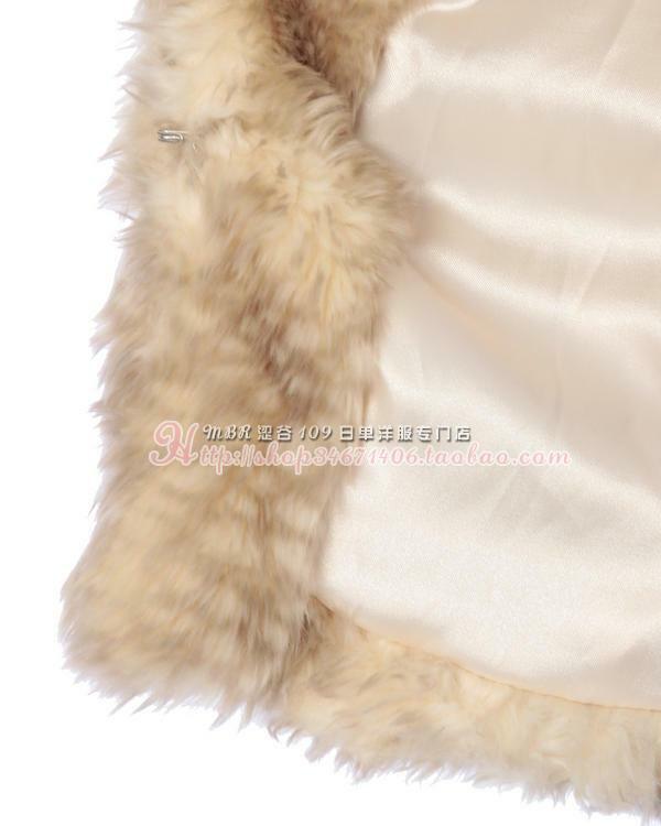 LIZ LISA-오리지널 자연색상 모방 사슴 머리 다이아몬드 칼라 짧은 가디건 코트, 일본산
