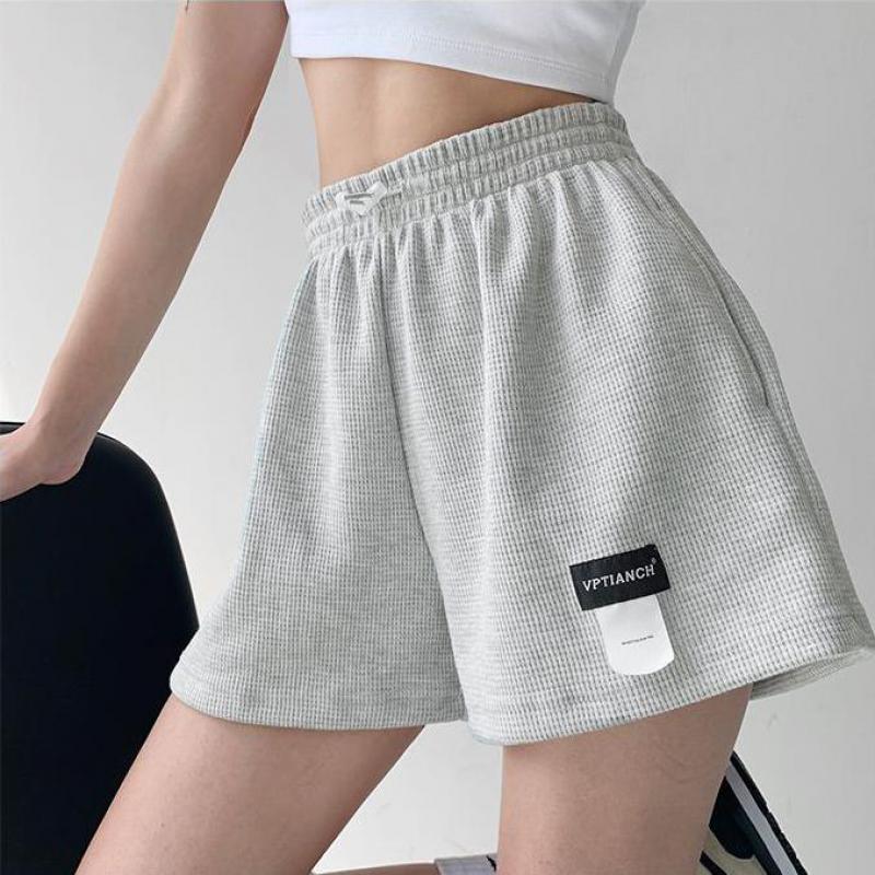 Damen Shorts 2023 Sommer hoch taillierte Sports horts lose Hosen weibliche lässige elastische Taille Hot pants einfarbige Homewear