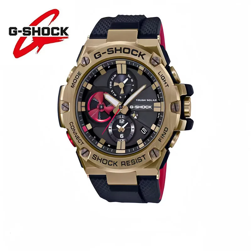 Relógio G-Shock masculino, GST-B100 Series, relógio impermeável e à prova de choque, LED Dial, tela dupla, resina, ao ar livre, marca de luxo, novo