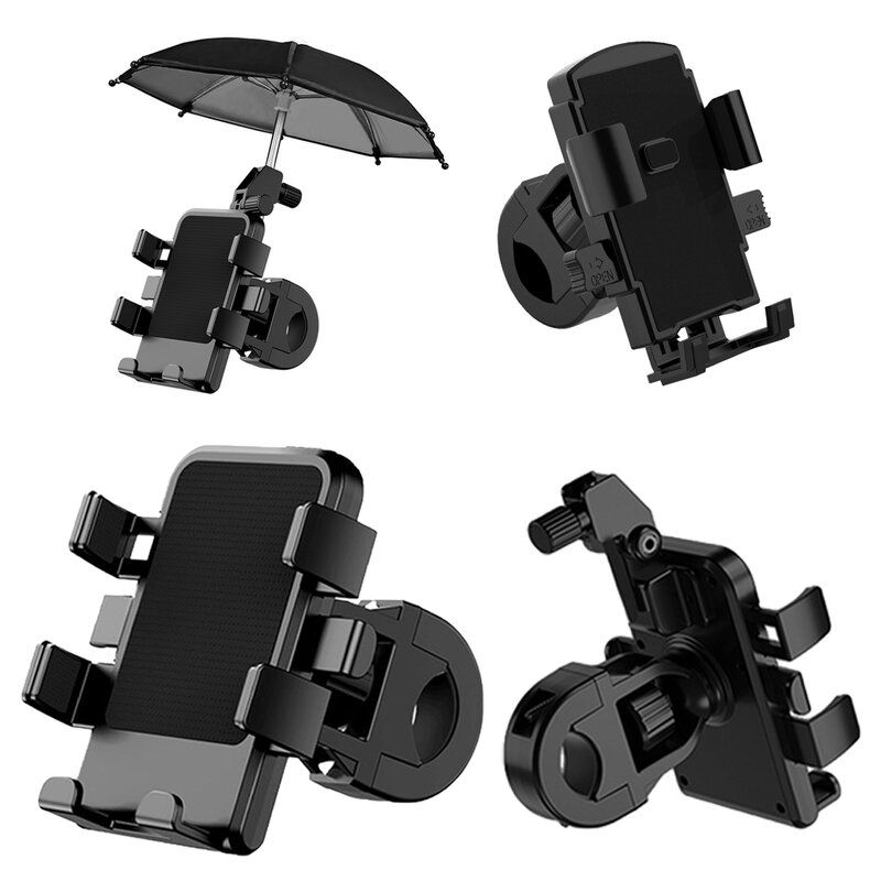 Supporto per telefono da moto con ombrellone antipioggia parasole antiurto manubrio/supporto per telefono specchietto retrovisore
