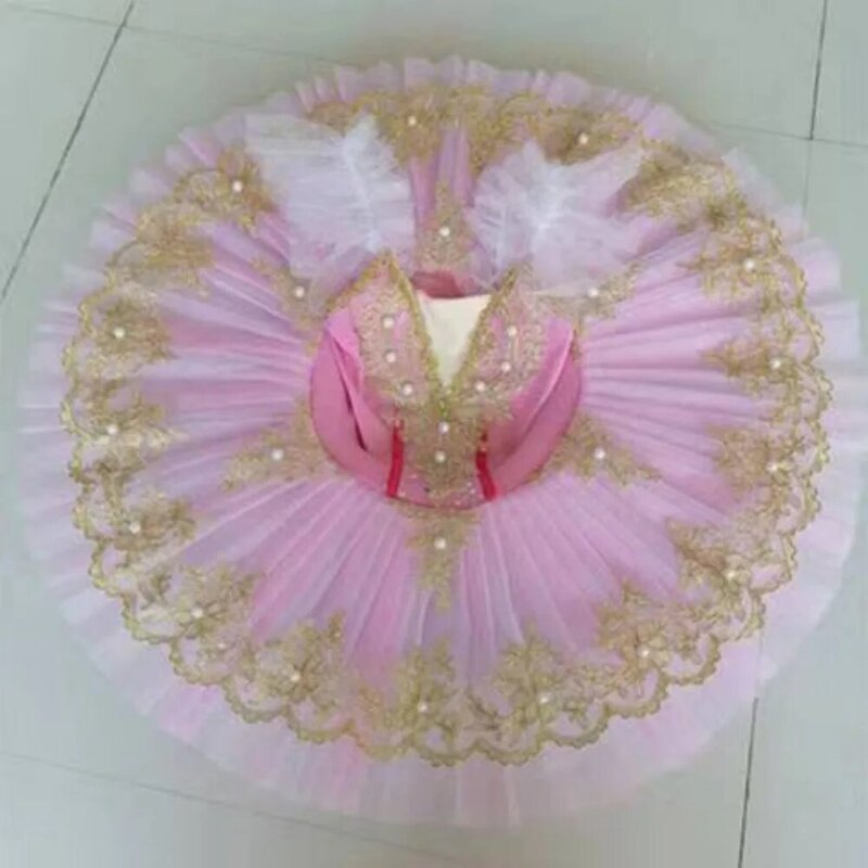 New Professional Ballet Tutu Girls Platter Pancake Tutu LED Ballerina Party Dress Adult Women Child Kids Ballet Dance Costume
