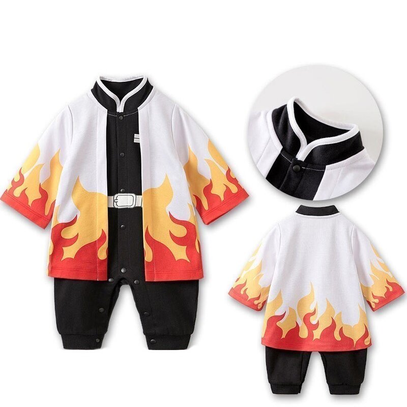 Barboteuse bébé garçon fille Anime vêtements démon Halloween Slayer Halloween Cosplay Costume enfants coton combinaison salopette pour tout-petits