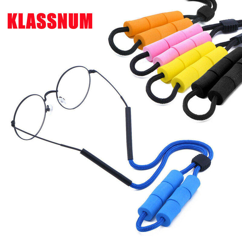 KLASSNUM Floating Foam Eyeglasses Chain Swimming Eyeglasses Cord Water Sports Sunglasses Chain Retainer Glasses Accessories 2022