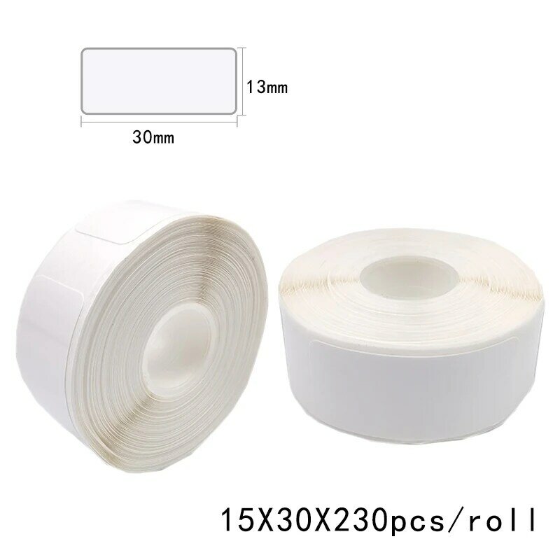 Papel de etiqueta adhesivo para Pristar P15 D30 P12, cinta térmica, color blanco, 15x30, 5PK