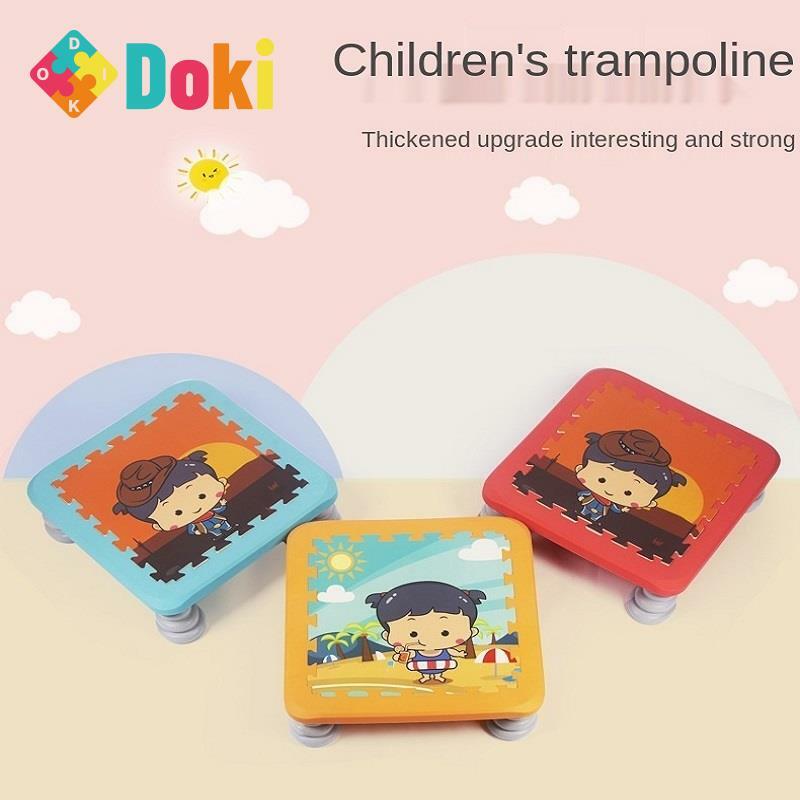 Doki Toy 2022 trampolino per bambini letto di rimbalzo per interni per uso domestico attrezzatura per il Fitness per bambini per bambini trampolino di plastica per esterni per famiglie
