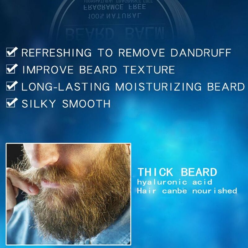 Beeswax Beard Conditioner Thick Beard Smoothing Moisturizing Beard Cream Not Greasy Natural Organic Moustache Wax Beard Care