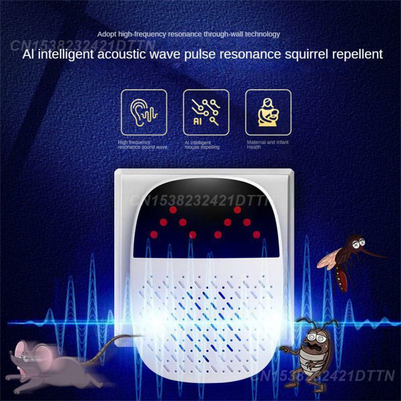 Eletrônico Multifunction Ultrasonic Mouse Repeller, onda eletromagnética, controle de pragas, repelente de pragas portátil
