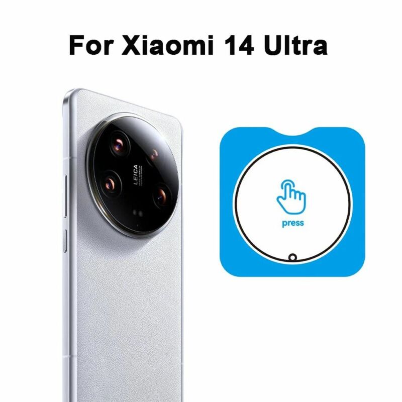 Pelindung lensa kamera kaca belakang, lapisan pelindung layar gores instalasi kaca Tempered untuk Xiaomi 14 Ultra