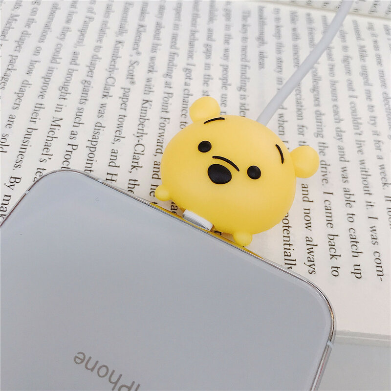 Cartoon Cat Paws Cable Winder Protector per Iphone USB Cable Organizer Winder Animal Cable Holder Charger protezione per auricolari