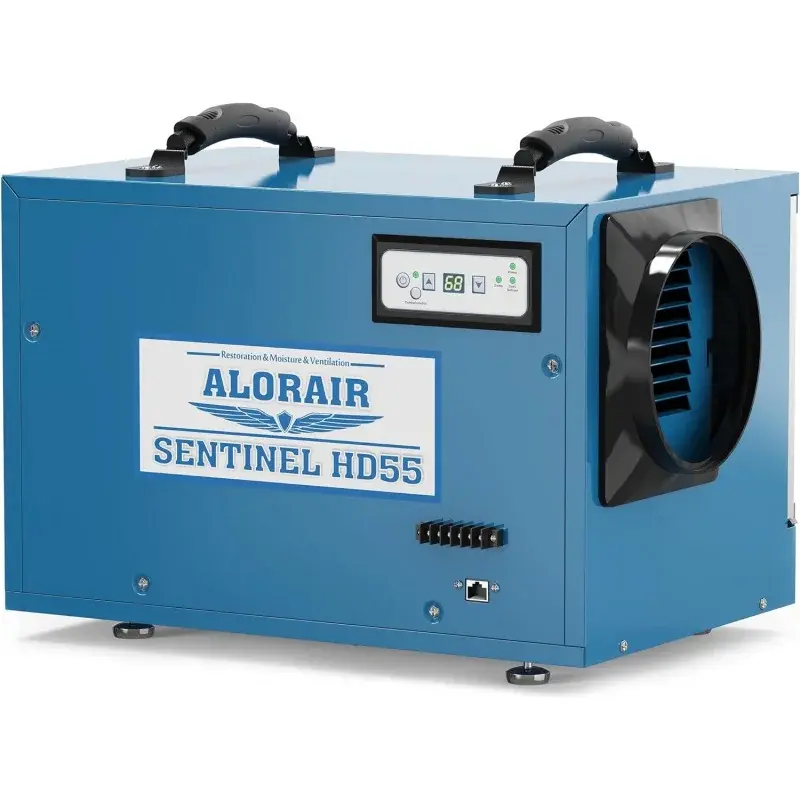 ALORAIR Commercial Dehumidifier 113 Pint, with Drain Hose for Crawl Spaces, Basements, Industry Water Damage Unit, Compact, Port