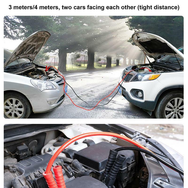 2023 Heavy Duty 1500A 3m 4m Car Battery Jump Leads Booster Cables Jumper Copper Wire Automobiles Battery Accessories