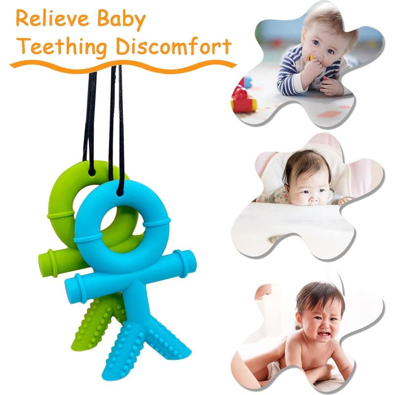 Baby Teether Chew Lery Silicone Kids Teethers Teething Care Bite Autism Sensory Chewy ADHD Toys For Children Gifts
