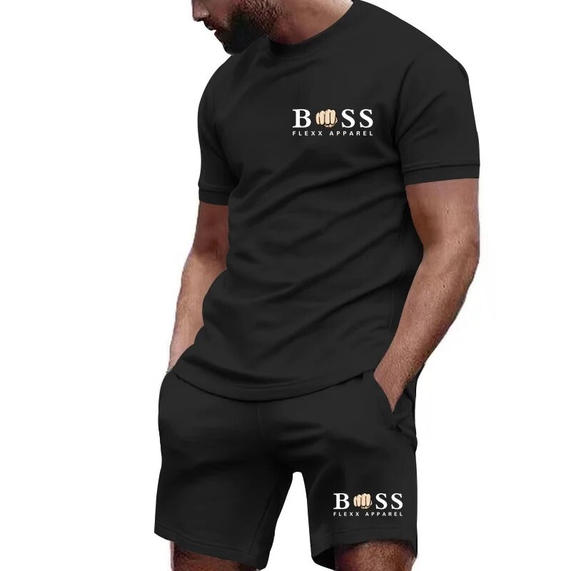 Conjunto de camisa y pantalones cortos deportivos para hombre, diseño clásico a cuadros, conjunto de dos piezas adecuado para deportes casuales, nuevo