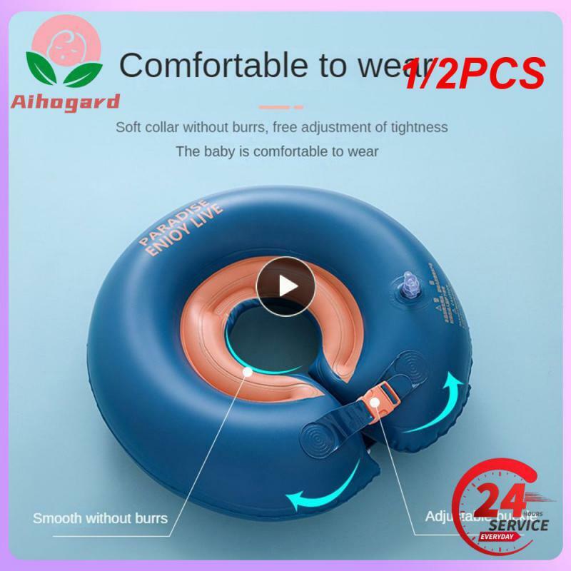 1/2PCS Inflatable Circle for Baby Swimming Pool Baby Neck Ring Tube Baby Float Ring Safety Infant Newborn Bathing Neck Float