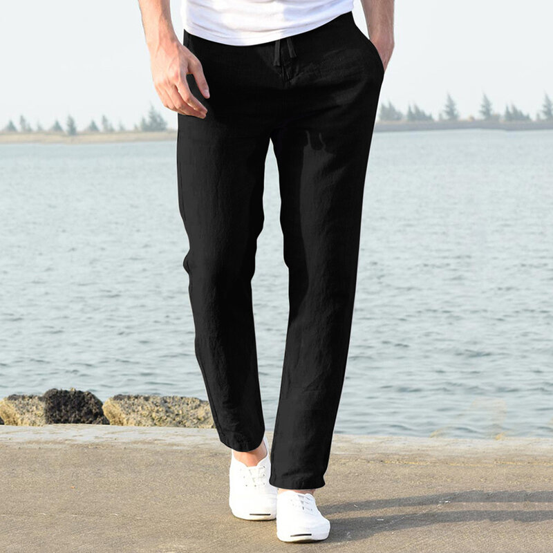 Брюки-Джоггеры мужские, модные уличные простые однотонные спортивные дышащие повседневные штаны, весна-лето