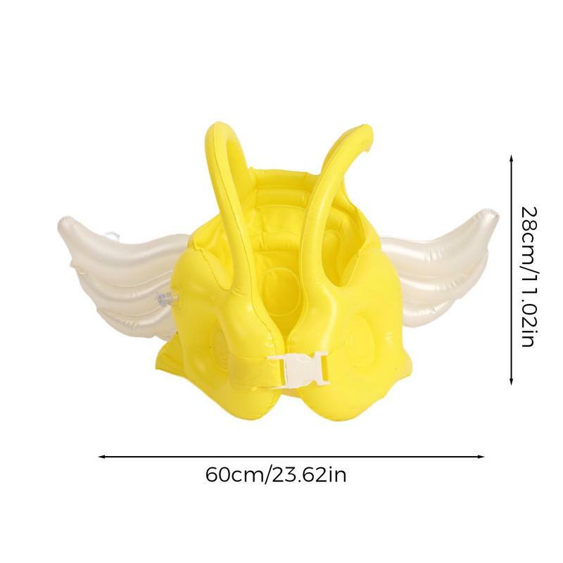 Kids Swim Vest Inflatable Angel Wing Shape Vest For Swimming Lightweight Bright Colors Swimming Supplies Foldable Cute Swim Vest