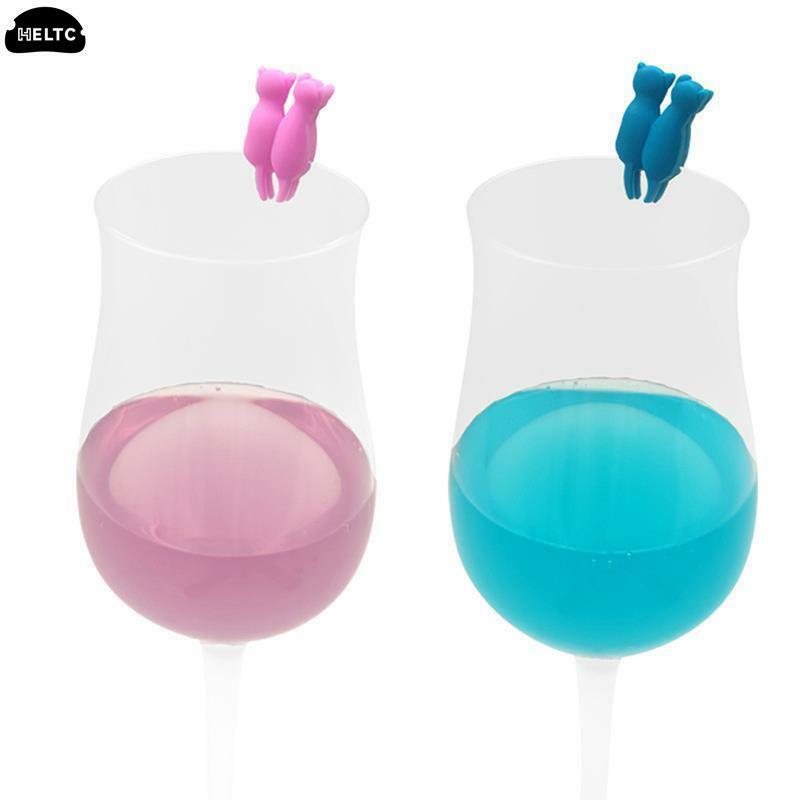 Mini Círculo Silicone Wine Glass Marker, Cup Identification Ring, Rubber Label, Marker Tool, Marker Tool, 6 Pcs, 8 Pcs, 10 Pcs, 12 Pcs