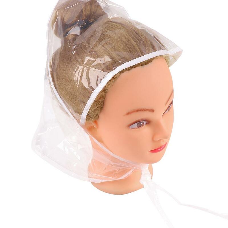 Waterproof Wind Cap Transparent Hat Hair Bonnet Hood