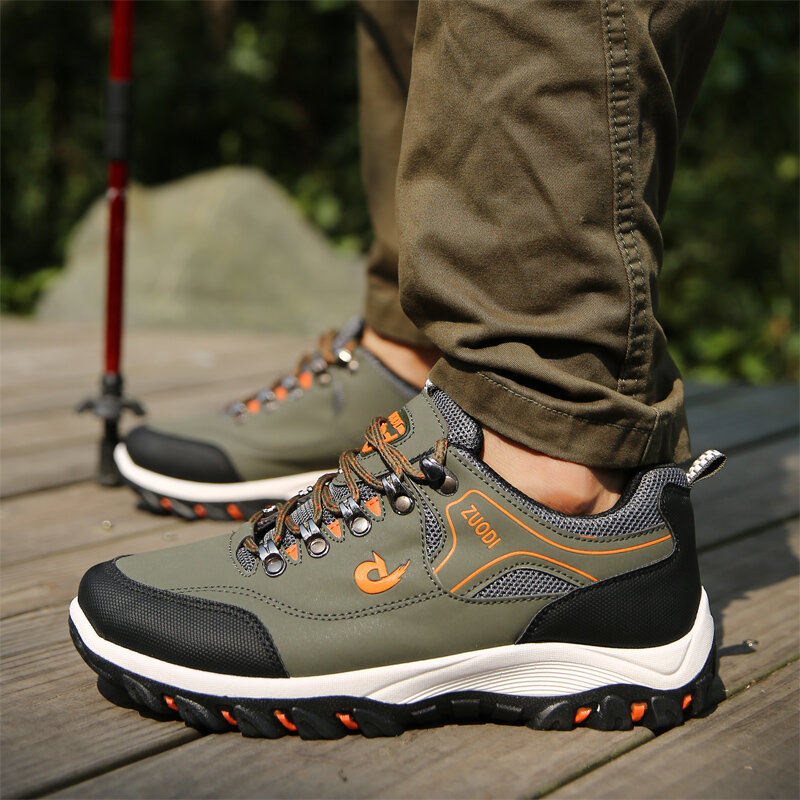 Sepatu Trekking Luar Ruangan Sepatu Hiking Pria Tahan Air Antiselip Climbing Camping Trekking Sneakers Pria Ukuran Besar 39-48